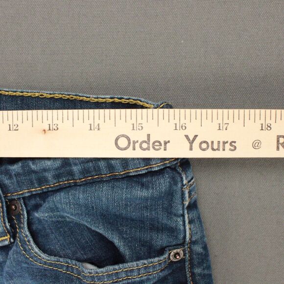 Levis 513 Jeans Mens 33x30 Blue Denim Slim Straight Medium Wash Actual 32x27 - Picture 5 of 11